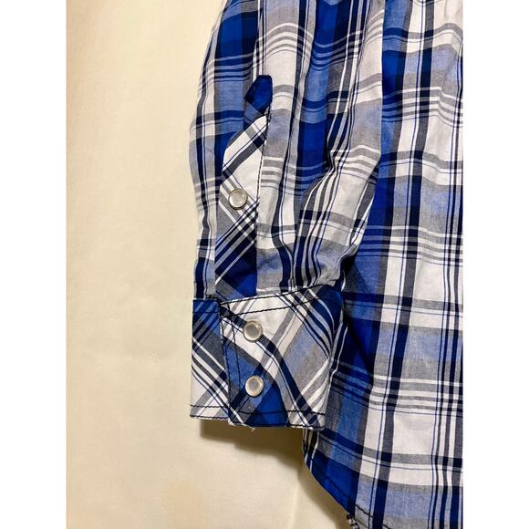 1897 American Style Blue Plaid Button-up Men’s Size XL. - Picture 3 of 5